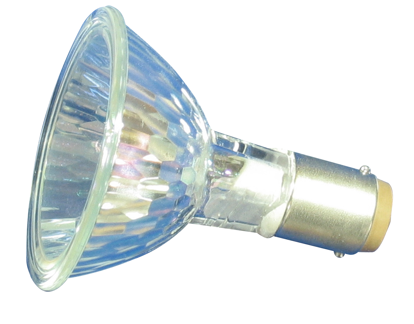 Niedervolthalogenlampe mit Kaltspiegel, 12 V, 50 Watt, MR 16, BA15d, Fleischlicht